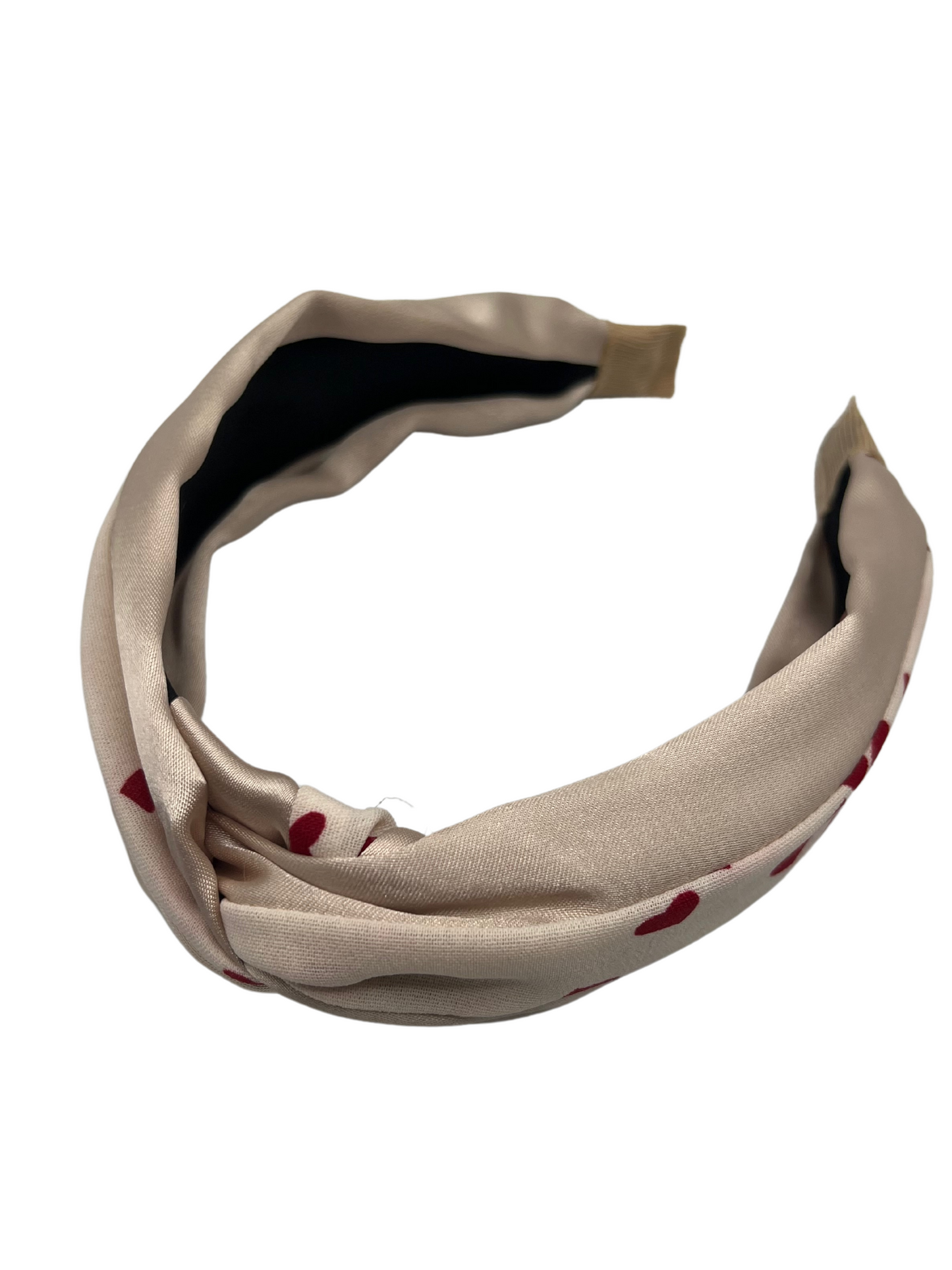 Twist-Knot Hard Headband - Champagne Hearts