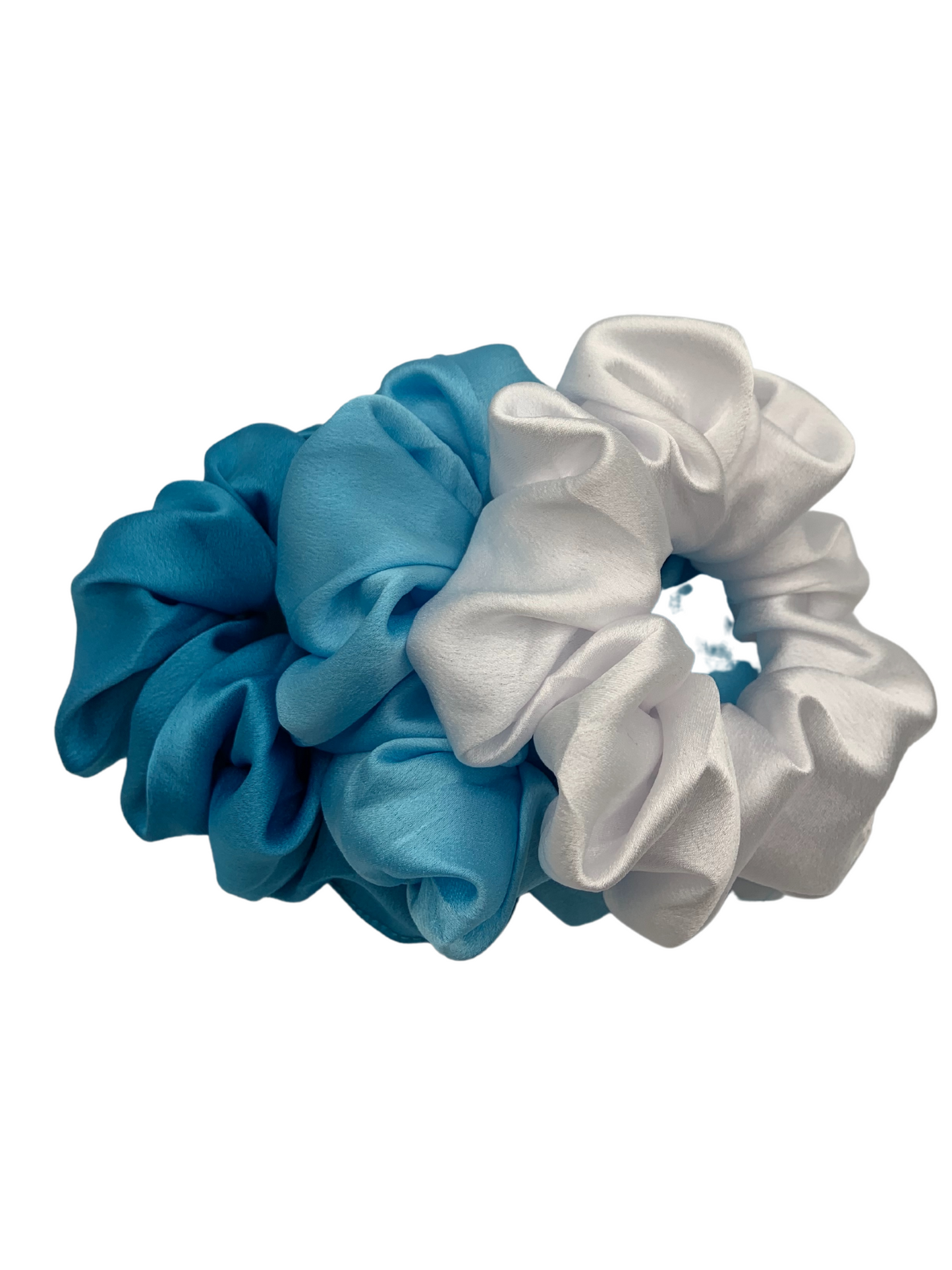 Midi Silk Scrunchie Set - Feelin' Blue