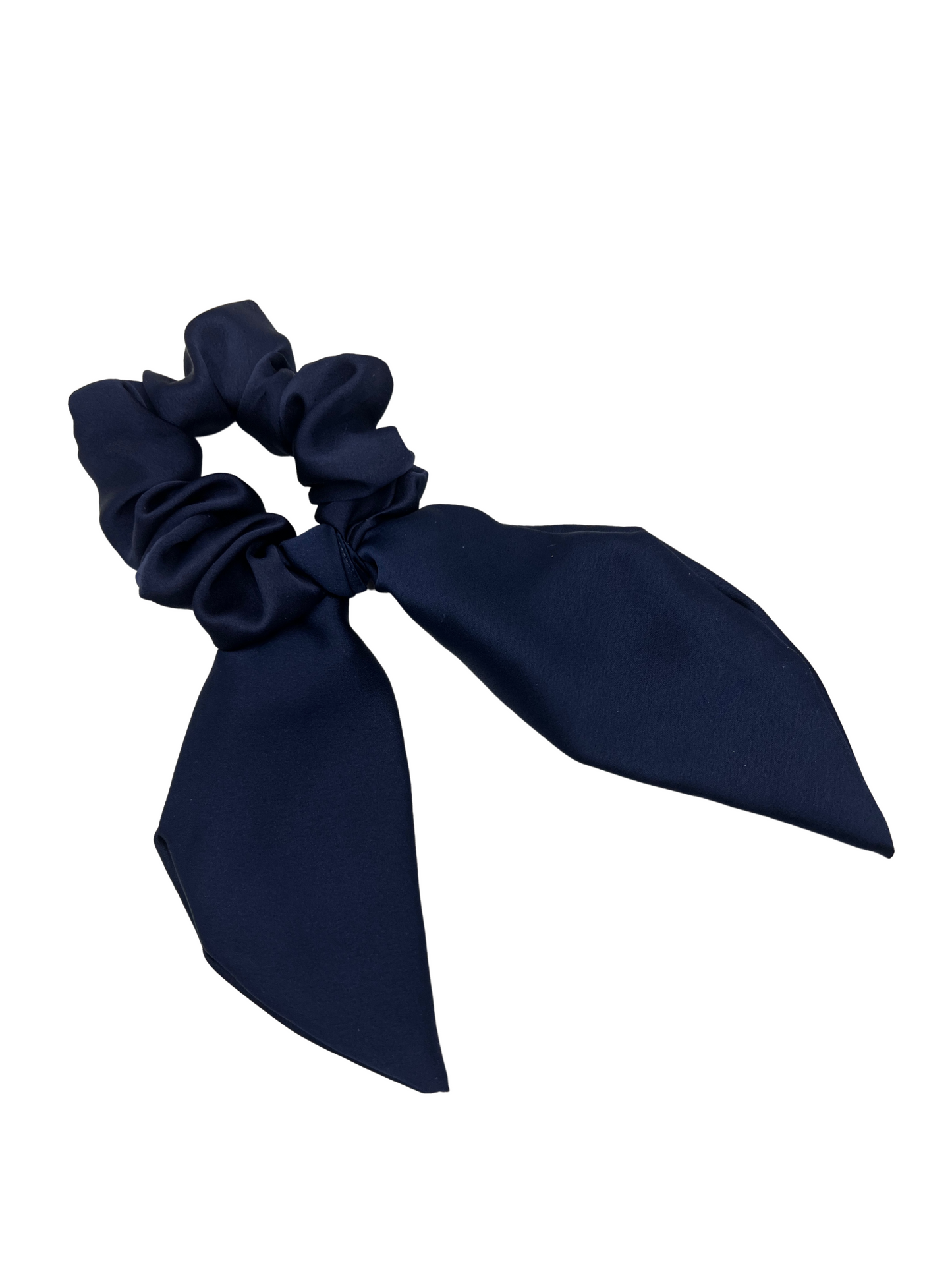 Silk Scrunchie - Midnight Bunny Tail