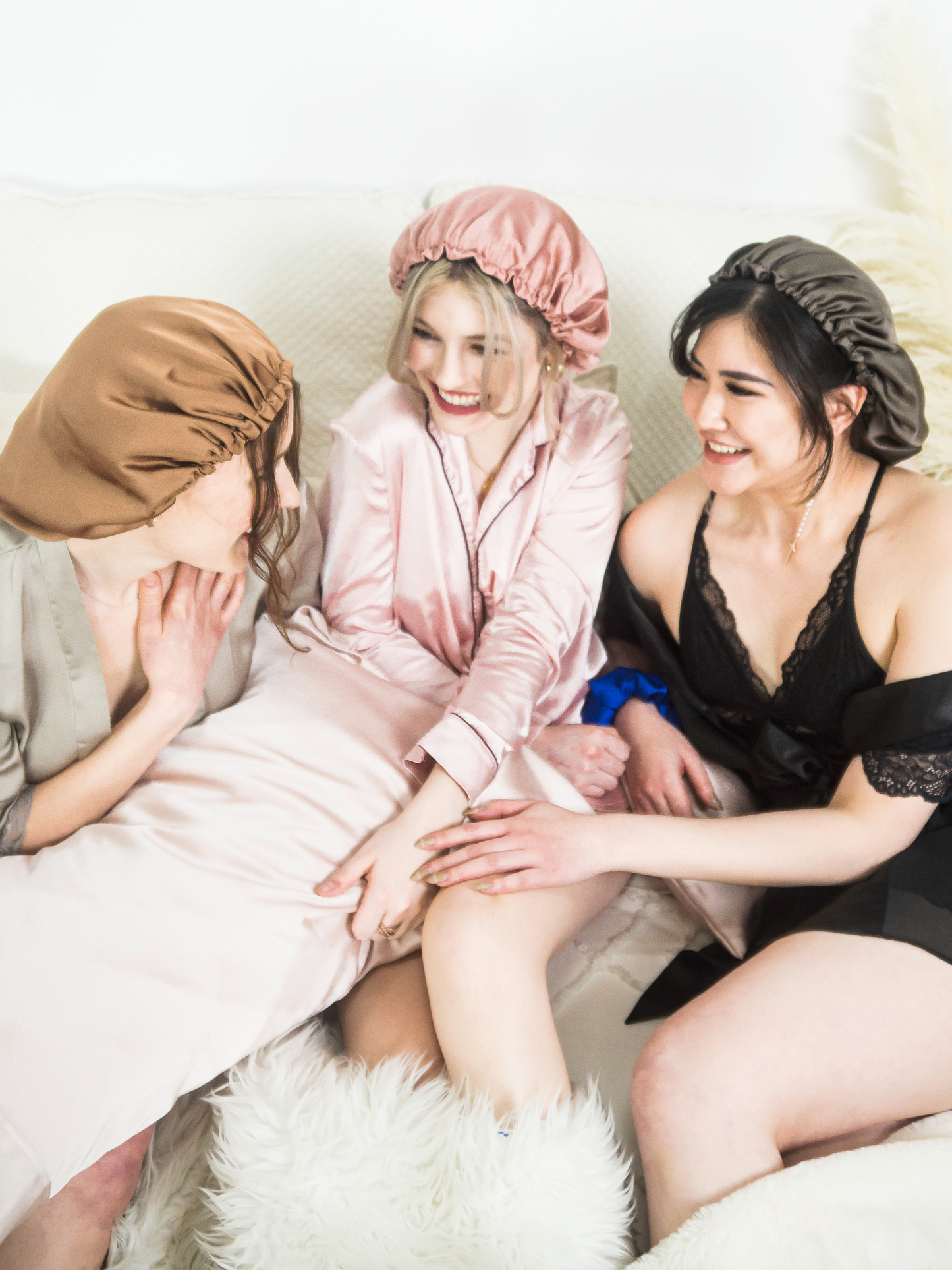 Silk Hair Bonnet - Biscotti