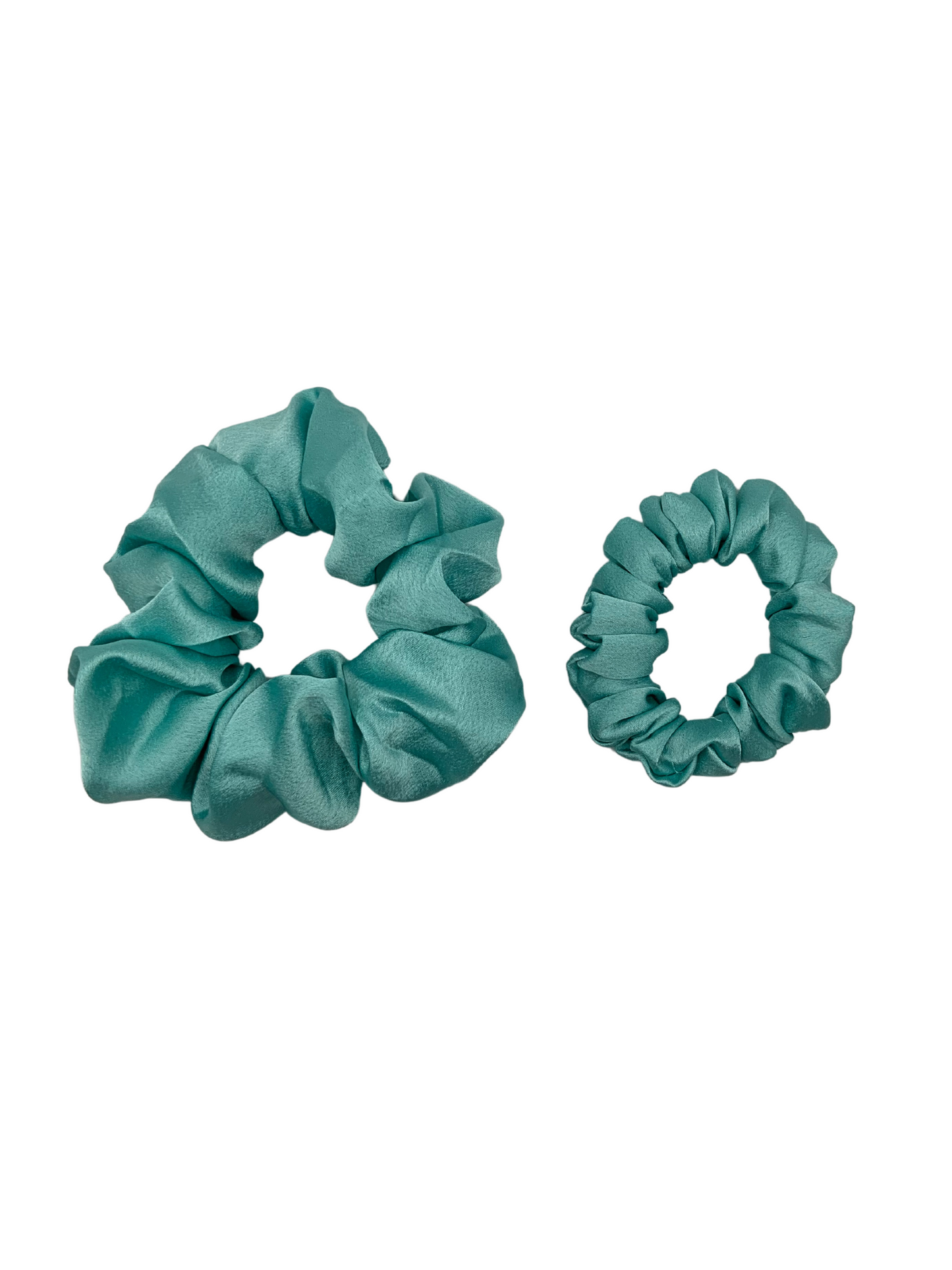 Silk Scrunchie - Pearly Turquoise