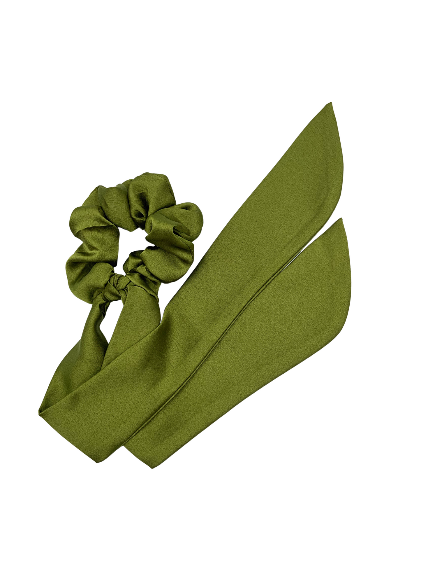 Silk Scrunchie - Basil Scarf