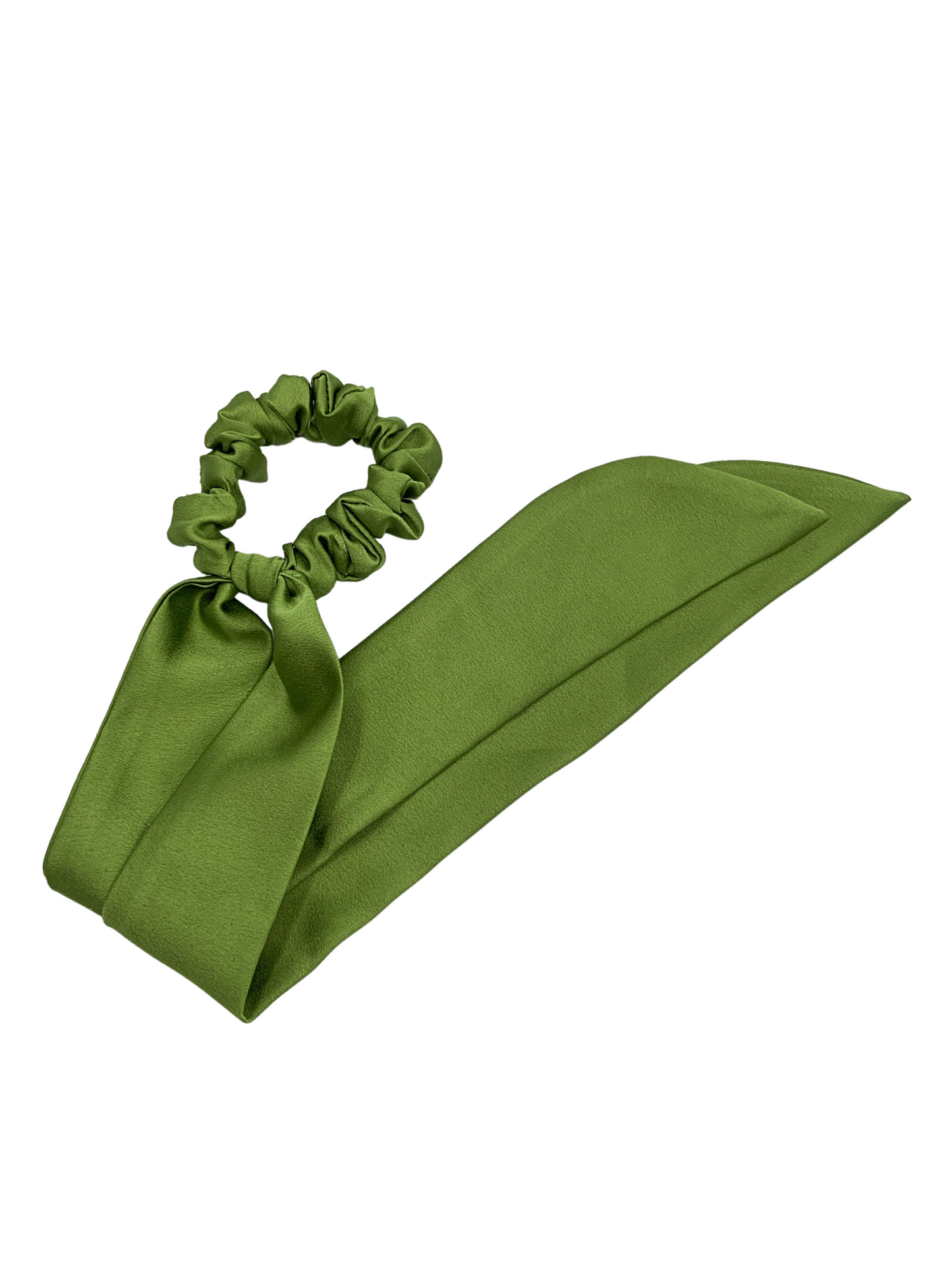 Silk Scrunchie - Olive Scarf