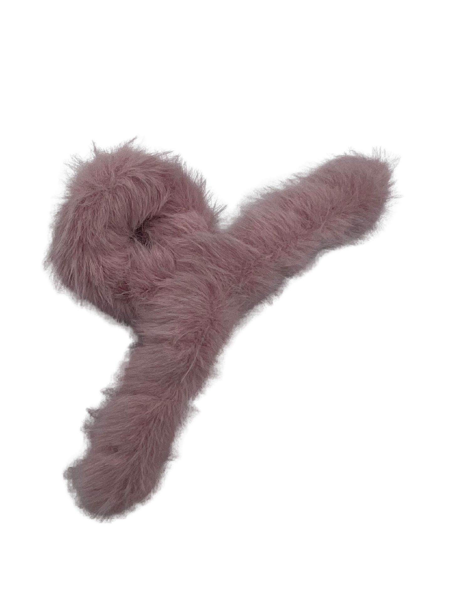 Fuzzy Hair Claw - Mauve