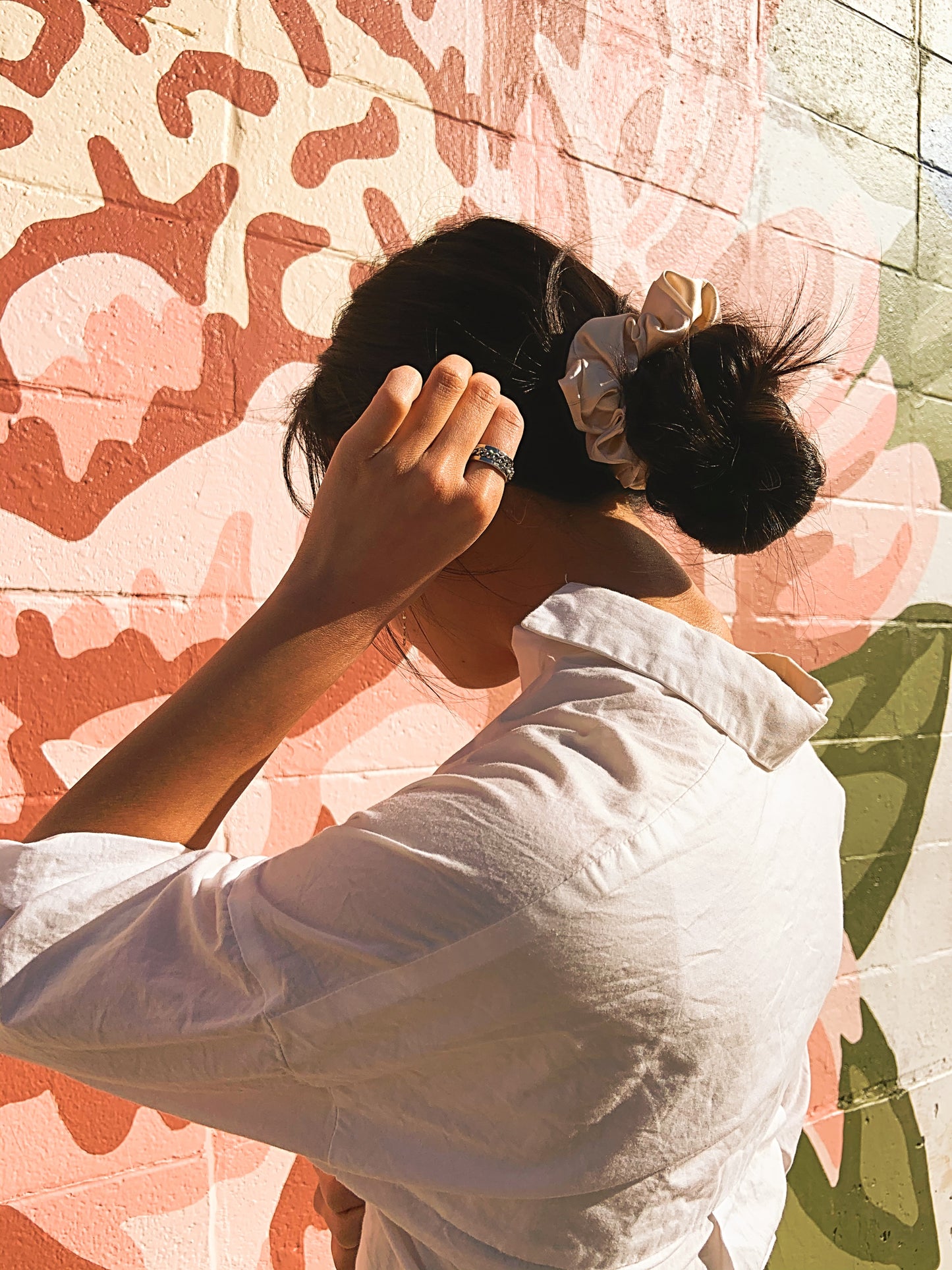 Silk Scrunchie - Champagne
