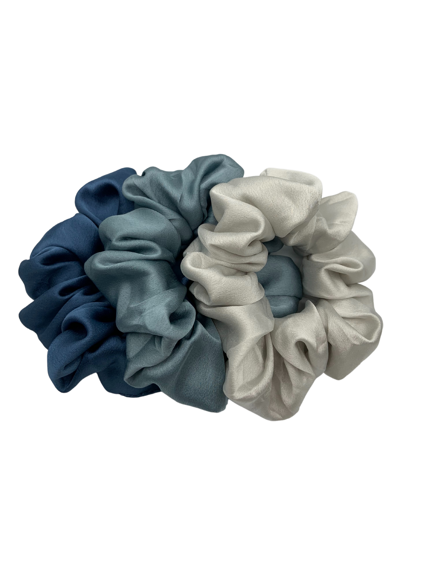 Midi Silk Scrunchie Set - Slate Set