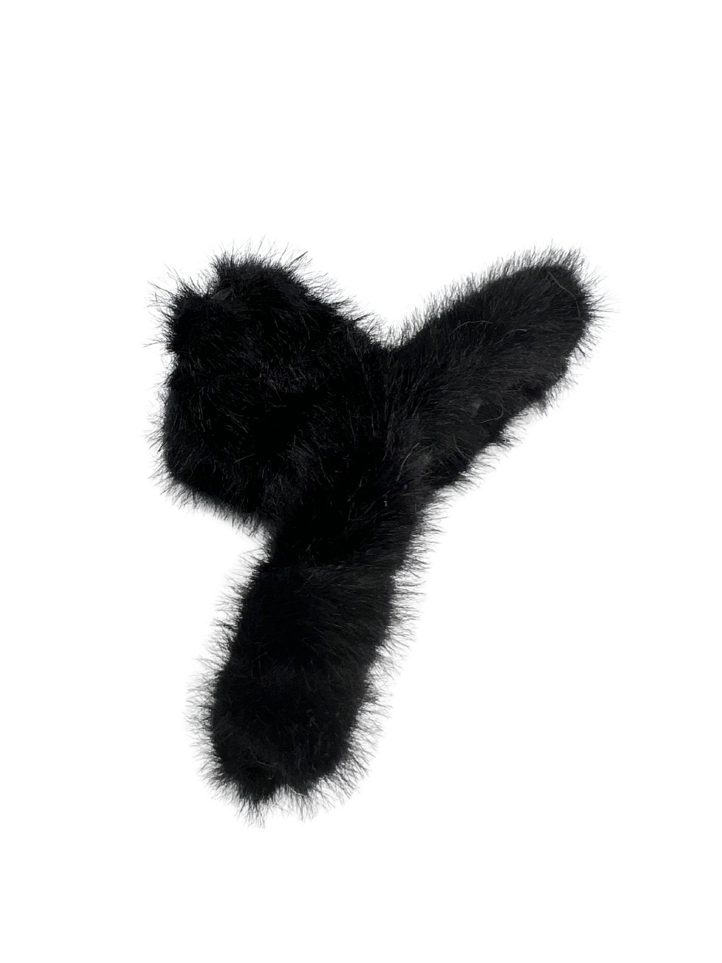 Fuzzy Hair Claw - Noir