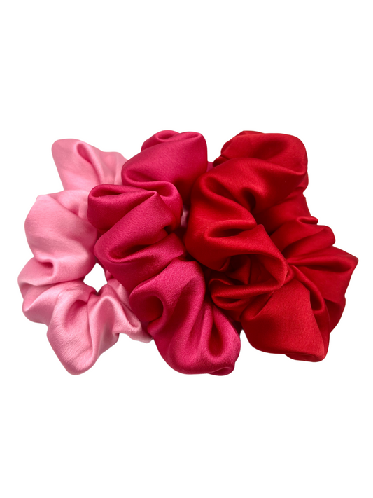 Midi Silk Scrunchie Set - Valentine