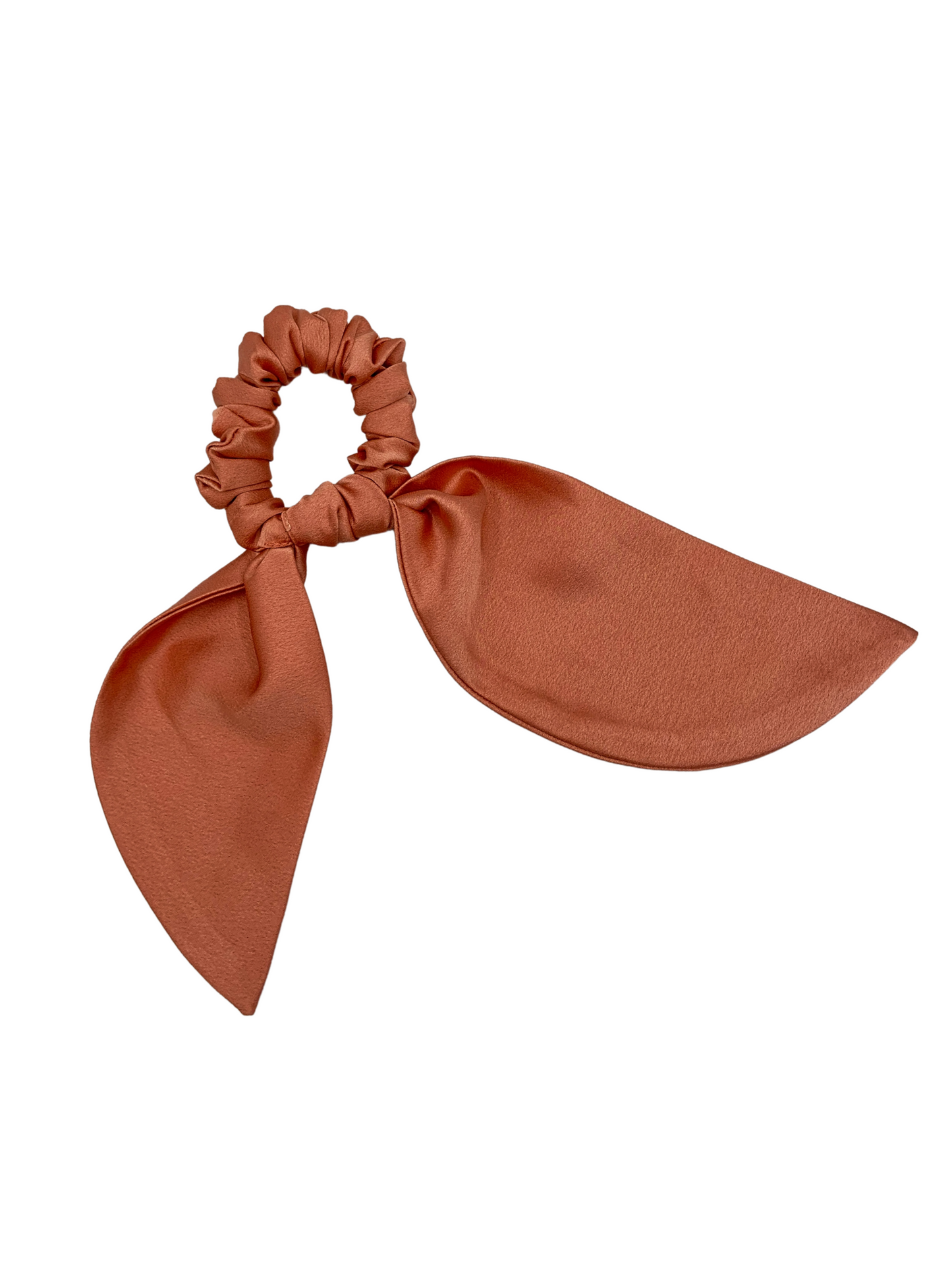 Silk Scrunchie - Pearly Copper Bunny Tail