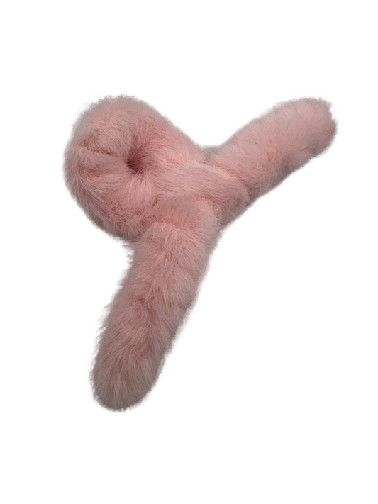 Fuzzy Hair Claw - Ballet Slipper